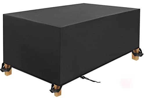 DKHLYB Abdeckung für Gartenmöbel Multi Größe Gartenmöbel Abdeckung 600D Oxford Gewebe Schutzhülle Wasserdicht Winddicht UV-Beständiges für Gartentische und Möbelsets Schwarz 320x280x100cm von DKHLYB