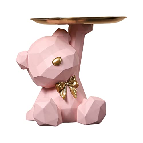 DKIIL NOIYB Harz Bären Skulptur, Bären Tablett Deko, Schlüssel Schmuck Aufbewahrungsbox, Bären Dekorative Ornamente, Die für Schlafzimmer, Wohnzimmer und Schreibtisch Geeignet Sind von DKIIL NOIYB