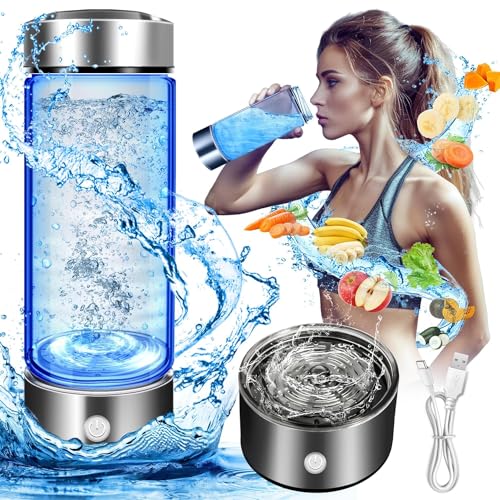 DKIIL NOIYB Tragbarer Wasserstoff Generator, Alkalisches Wasser Destilliergerät, 3Min Quick Electrolysis, Elektrischer Wasserfilter 420ML, USB Wiederaufladbar Kangen Water Lonizer von DKIIL NOIYB