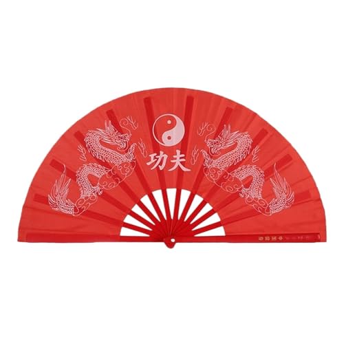 DKJAHSEK 2 stücke Tai Chi Kung Fu Fan Yoga Kunststoff Knochen Klapp Bühne(Color 08) von DKJAHSEK