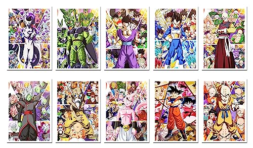 DKORARTE 10 Poster A4 Dragon, Goku, Vegeta, Ball Z, (29,7 x 21 cm) von DKORARTE