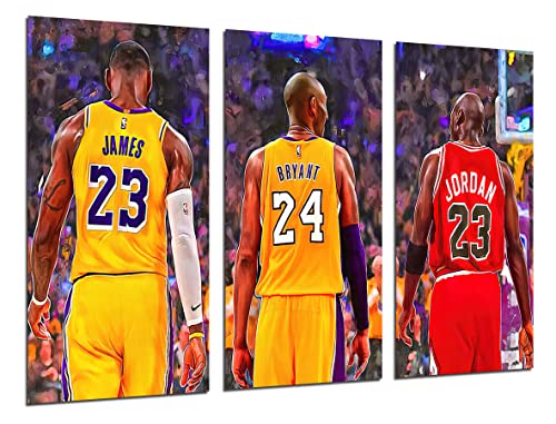 DKORARTE Modernes Fotobild, Basketball, Legenden, Nba, Michael Jordan, Lebron Jame, Kobe Bryant, 97 x 62 cm, Ref. 27375 von DKORARTE
