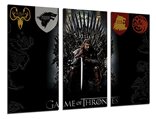 DKORARTE Modernes Fotobild, Serie Game of Thrones, Casa Stark, Trono, Eddard Stark, 97 x 62 cm, Ref. 27306 von DKORARTE