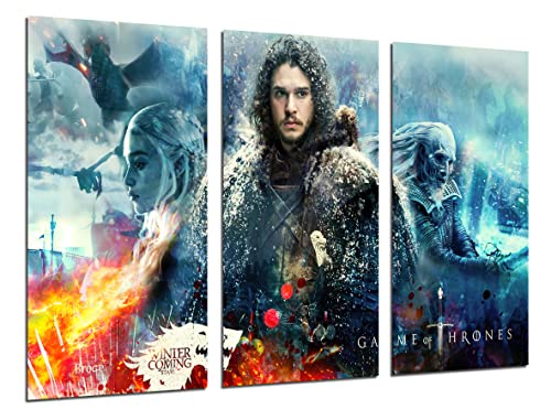 DKORARTE Modernes Bild, Serie Game of Thrones Jon Snow Jon Snow, Khaleesi, König der Nacht, 97 x 62 cm, Ref. 27304 von DKORARTE