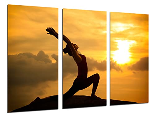 DKORARTE Modernes Fotobild, Sonnenuntergang, Namasté, Meditation, Yoga, 97 x 62 cm, Ref. 27409 von DKORARTE