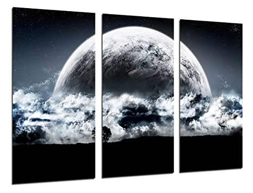 DKORARTE Modernes Fotobild, Vollmond, Sterne, Konstellation, Natur, Mutter Erde, 97 x 62 cm, Ref. 27406 von DKORARTE