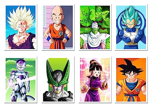 DKORARTE Set 8 Poster A4 Dragon, Goku, Vegeta, Ball Z, (29,7 x 21 cm) von DKORARTE