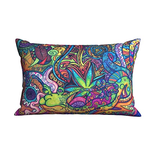 2Er Set Kissenbezüge Fantasy Trippy Psychedelic Umarmung Kissenbezüge Weiche Bett Kissenbezüge Wohnkultur Kissenbezug, Für Garten, Draussen, 60x40cm von DKOSWKS