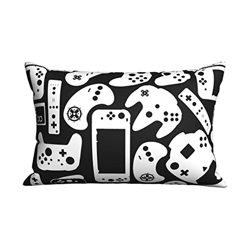 Kissenbezüge 2 Stück Videospiel Controller Pad Gamer Muster Rechteckigen Kissenbezug Waschbar Bett Kissenbezüge Mit Reißverschluss Umarmung Kissenbezüge, Für Garten, Schlafzimmer, 60x40cm von DKOSWKS