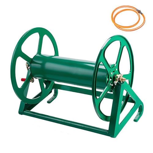 DKPLOE Schlauchtrommel Wand Gartenschlauch Trommel Wand Schlauchaufroller Wasser Geeignet füR Haus Garten AutowäSche Und Kleinlasterinstallation(200m (with 150cm tube)) von DKPLOE