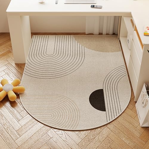 DKPLOE Schreibtischstuhl Unterlage Gaming Wasserdicht Unterlage Schreibtischstuhl Teppich Bodenschutzmatte Schalldicht Zuschneidbar Leicht Zu Reinigen(Beige C,60x120cm) von DKPLOE