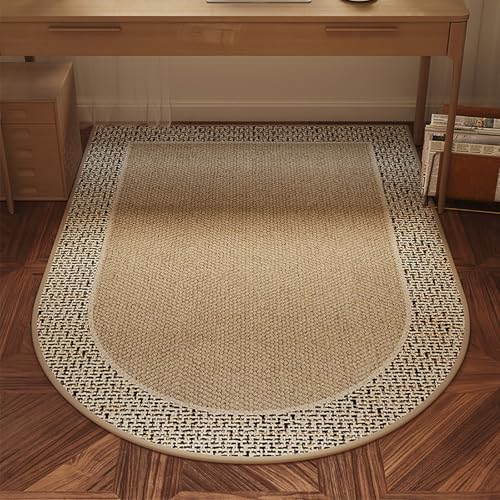 DKPLOE Schreibtischstuhl Unterlage Gaming Wasserdicht Unterlage Schreibtischstuhl Teppich Bodenschutzmatte Schalldicht Zuschneidbar Leicht Zu Reinigen(Brown C,100x140cm) von DKPLOE