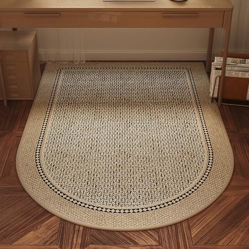 DKPLOE Schreibtischstuhl Unterlage Gaming Wasserdicht Unterlage Schreibtischstuhl Teppich Bodenschutzmatte Schalldicht Zuschneidbar Leicht Zu Reinigen(Brown D,60x90cm) von DKPLOE