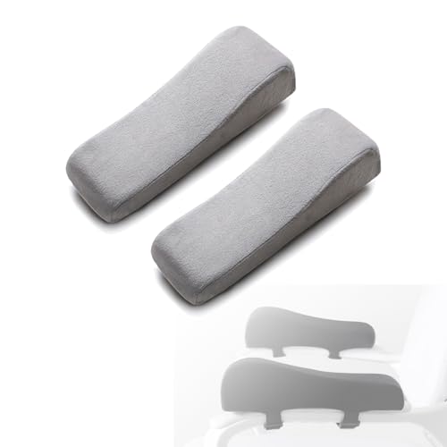DKPLOE Universelle Armlehnenpolster füR BüRostüHle 2 StüCk Memory-Schaum Armlehnenpolster füR SchreibtischstüHle Ergonomische Armlehnenpolster(Gray) von DKPLOE
