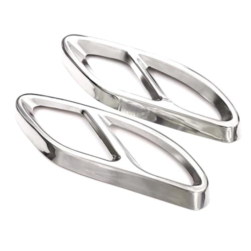 DKPMWD Auspuffblenden Schwarzer Splitter-Auspuffrohr-Abdeckung Für A-Klasse W176 B-Klasse W246 Für Mercedes Für Benz W212 W213 W205 X253 C180 C200 Endrohre(Sliver) von DKPMWD