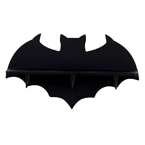 DKSooozs 1 STÜCKE Kristall Regal Gruselige Schweberegale Goth Decor Fledermaus Regal Schwarz Hängendes Holzregal für Wand Hexenzimmer von DKSooozs