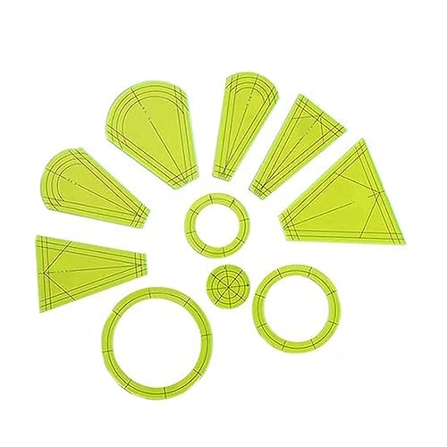 DKSooozs 10-teiliges Set mit spezieller Form zum Nähen von Patchwork-Lineal, DIY-Näh-Lineal, Patchwork-Werkzeug, Quilt-Lineal, Schnittmuster, langlebig, einfach zu bedienen, Grün DKSooozs 10-teiliges Set mit spezieller Form zum Nähen von Patchwork-Lineal, DIY-Näh-Lineal, Patchwork-Werkzeug, Quilt-Lineal, Schnittmuster, langlebig, einfach zu bedienen, Grün von DKSooozs