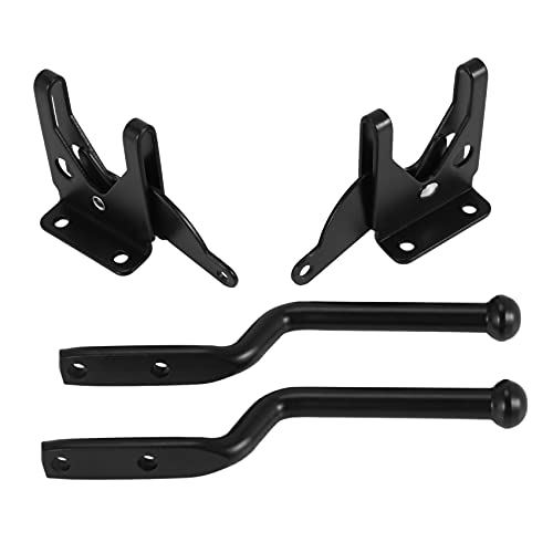 DKSooozs 2Pcs Locking Gate Latch Automatic Gravity Lever Fence Gate Lock for Wood Fence Gate Door Latches Steel Black von DKSooozs