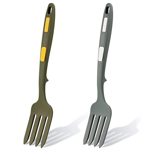 DKSooozs 2Pcs Silikon Flexible Gabeln Silikon Kochen Gabel Hitzebeständige Multifunktionale Mischgabel zum Kochen von DKSooozs