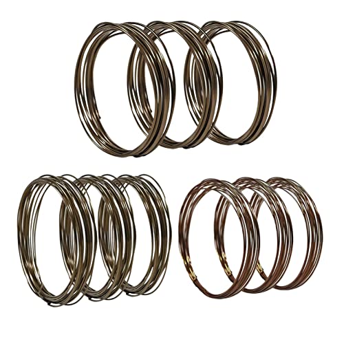 DKSooozs Bonsai-Draht-Set, 9 Rollen, eloxiertes Aluminium, Baumdrähte in 3 Größen zum Formen von Styling, Bonsai-Bäumen im Innenbereich – Braun DKSooozs Bonsai-Draht-Set, 9 Rollen, eloxiertes Aluminium, Baumdrähte in 3 Größen zum Formen von Styling, Bonsai-Bäumen im Innenbereich – Braun von DKSooozs