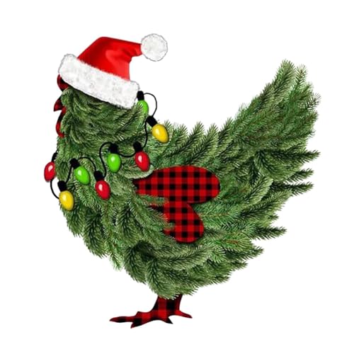 DKSooozs Fußmatte mit Aufschrift "Christmas is Better on the Farm", Eingang, Schlafzimmer, Hühner-Fußmatte, lustiges Huhn, Bauernhoftier-Urlaub von DKSooozs