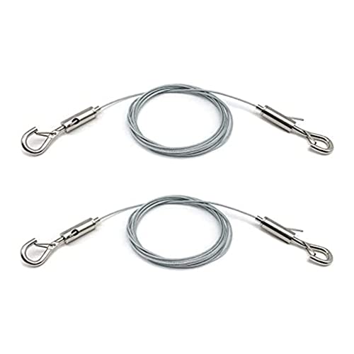 DKSooozs Verstellbarer Draht zum Aufhängen von Bildern, robuste Stützen – 2 Stück hängende Hardware, 2 m x 1,5 mm Edelstahl-Drahtseil von DKSooozs
