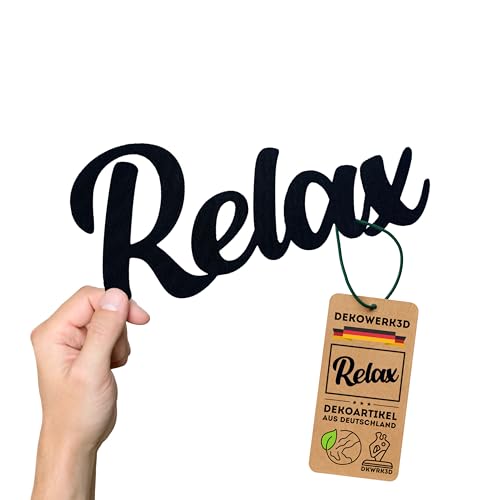 Coffee Bar Schild - Kaffeeecke Küche Dekoration Türschild & Wanddekoration - Kaffeebar Wanddeko Küche Deko - Kaffee Schild Coffee - Wandschild - Schriftzug aus Kunststoff (M, Relax) von DKWRK3D