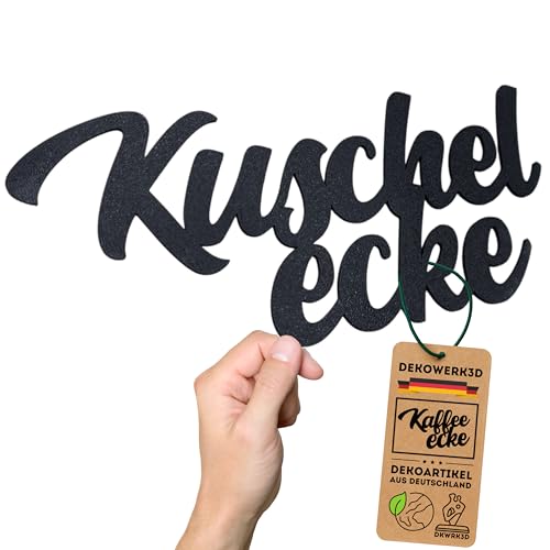 Kuschelecke Schild - Deko - Wohnzimmer - Kuschelecke Schriftzug - Wanddekoration - Schilder Wand Dekoration - Wandtattoo - Wandschild - Wandsticker - Wanddeko (L) von DKWRK3D