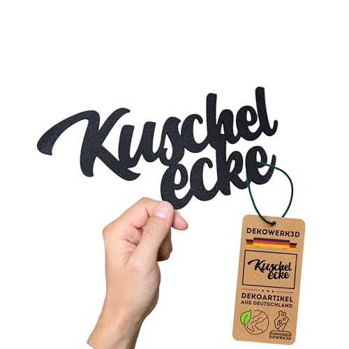 Kuschelecke Schild - Deko - Wohnzimmer - Kuschelecke Schriftzug - Wanddekoration - Schilder Wand Dekoration - Wandtattoo - Wandschild - Wandsticker - Wanddeko - aus Kunststoff (M) von DKWRK3D