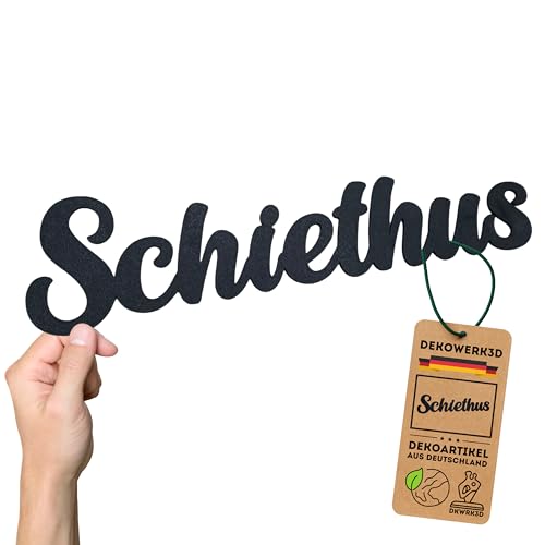 Schiethus Türschild - WC Schild Lustig - Wandtattoo Toilette - Türaufkleber - Aufkleber Toilettentür - Gäste WC Schild - WC BIlder Toilette - Toilettenschild Lustig - Dekoaufkleber (L) von DKWRK3D