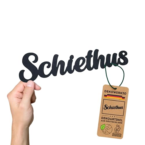 Schiethus Türschild - WC Schild Lustig - Wandtattoo Toilette - Türaufkleber - Aufkleber Toilettentür - Gäste WC Schild - WC BIlder Toilette - Toilettenschild Lustig - Dekoaufkleber (M) von DKWRK3D