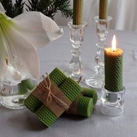 Kerzen Für Ihren Adventskranz. Aktion 5 4 = 1 Gratis Verschiedene Farben Große Handgerollte Aus 100% Bienenwachs von DKerzenatelier