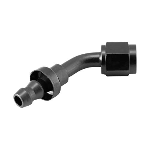 Alu Fitting AN4 Push-On 45° 7/16-20UNF | Schwarz Alu Fitting AN4 Push-On 45° 7/16-20UNF | Schwarz von DL-Racing