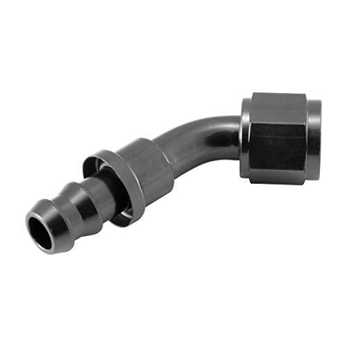 Alu Fitting AN8 Push-On 45° 3/4 - 16UNF | Schwarz Alu Fitting AN8 Push-On 45° 3/4 - 16UNF | Schwarz von DL-Racing