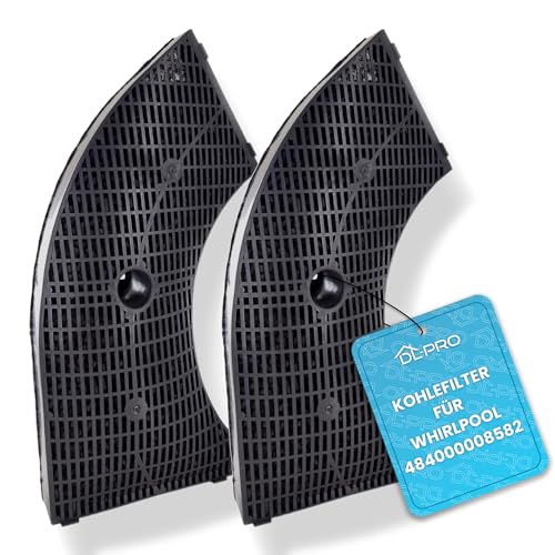 DL-pro 2 x Kohlefilter für Whirlpool 484000008582 AMC859 AEG Electrolux 902979380/0 Bosch 00647277 Typ10 Aktivkohlefilter Filter Geruchsfilter für Dunstabzugshaube Abzugshaube Dunstabzug Dunsthaube von DL-pro
