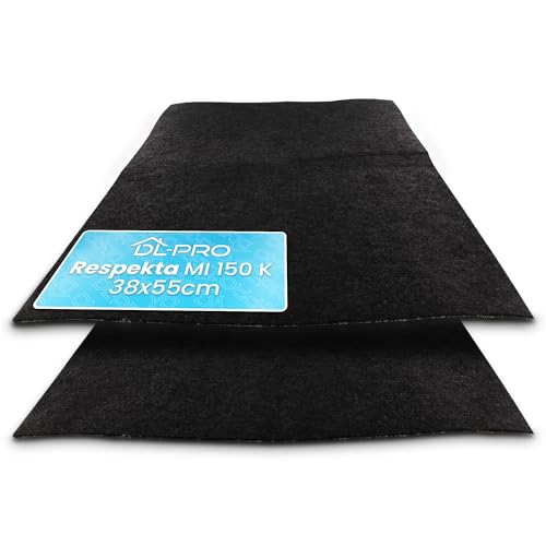 DL-pro 2 x Kohlefiltermatte Aktivkohlefilter Kohlefilter 38x55cm zuschneidbar universal für Dunstabzugshaube von DL-pro