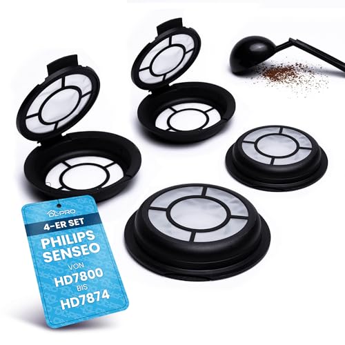 DL-pro 4-er Set Nachfüllbare Kaffeepads für Melitta 180424 Permanent Padfilter Kaffeefilter für Senseo Kaffeemaschine HD7800 bis HD7874 4 Stück mit Kaffeepulverlöffel DL-pro 4-er Set Nachfüllbare Kaffeepads für Melitta 180424 Permanent Padfilter Kaffeefilter für Senseo Kaffeemaschine HD7800 bis HD7874 4 Stück mit Kaffeepulverlöffel von DL-pro
