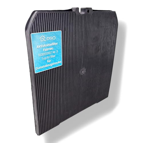 DL-pro Aktivkohlefilter passend für Falmec 103050107 Nr. 3 Typ B Filter für Dunstabzugshaube Abzugshaube von DL-pro