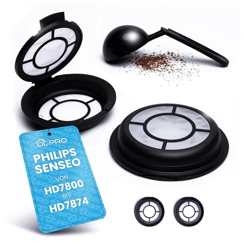 DL-pro 2-er Set Nachfüllbare Kaffeepads für Melitta 180424 Permanent Padfilter Kaffeefilter für Senseo Kaffeemaschine HD7800 bis HD7874 2 Stück mit Kaffeepulverlöffel DL-pro 2-er Set Nachfüllbare Kaffeepads für Melitta 180424 Permanent Padfilter Kaffeefilter für Senseo Kaffeemaschine HD7800 bis HD7874 2 Stück mit Kaffeepulverlöffel von DL-pro