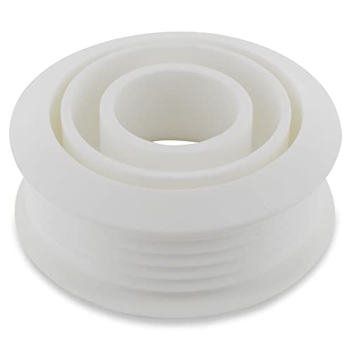 DL-pro Spülrohrverbinder WC Verbinder 28-44mm Kunststoffverbindung für den Toilettenanschluss mit 55mm Ø WC Spülrohr von DL-pro