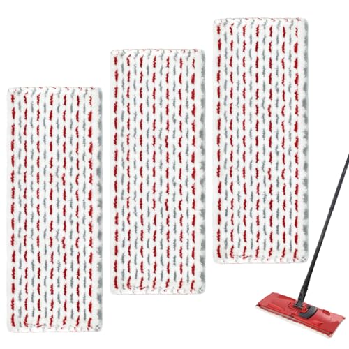 DLAIMI 3 Stück Bodenwischer Ersatzbezug Kompatibel mit Vileda Ultramax /UltraMax Plus/Easy Wring UltraMax,Mikrofaser Extrabreiter Wischmopp Wischbezug, für alle Hartböden&Waschmaschinen Geeignet von DLAIMI