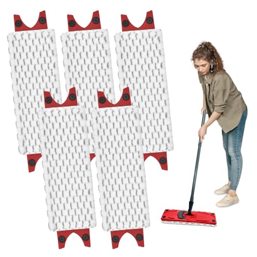 DLAIMI 5 Stück Bodenwischer Ersatzbezug Kompatibel mit Vileda Ultramax/UltraMax Plus/Easy Wring UltraMax,Mikrofaser Extrabreiter Wischmopp Wischbezug, für alle Hartböden&Waschmaschinen Geeignet von DLAIMI