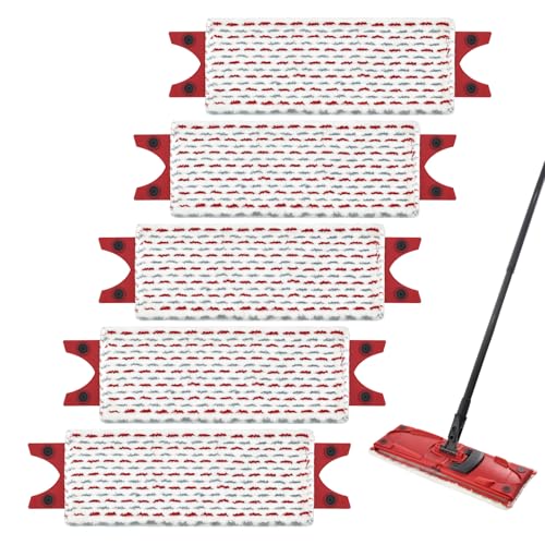 DLAIMI 5 Stück Bodenwischer Ersatzbezug Kompatibel mit Vileda Ultramax /UltraMax Plus/Easy Wring UltraMax,Mikrofaser Extrabreiter Wischmopp Wischbezug, für alle Hartböden&Waschmaschinen Geeignet von DLAIMI
