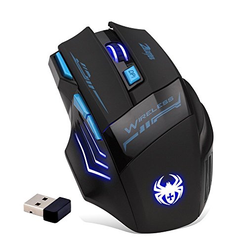 DLAND ZELOTES Professional LED Optical 2400 DPI 7 Button USB 2.4G Wireless Gaming Mouse Mice for Gamer Adjustable DPI Switch Function 2400 DPI /1600 DPIFor Pro Game Notebook PC Laptop Computer DLAND ZELOTES Professional LED Optical 2400 DPI 7 Button USB 2.4G Wireless Gaming Mouse Mice for Gamer Adjustable DPI Switch Function 2400 DPI /1600 DPIFor Pro Game Notebook PC Laptop Computer von DLAND