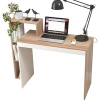 Dlandhome - Soges Schreibtisch mit Regal 110 cm x 40 cm Computertisch Bürotisch Arbeitstisch Arbeitstisch für Home Office Kompakter Schreibtisch von DLANDHOME