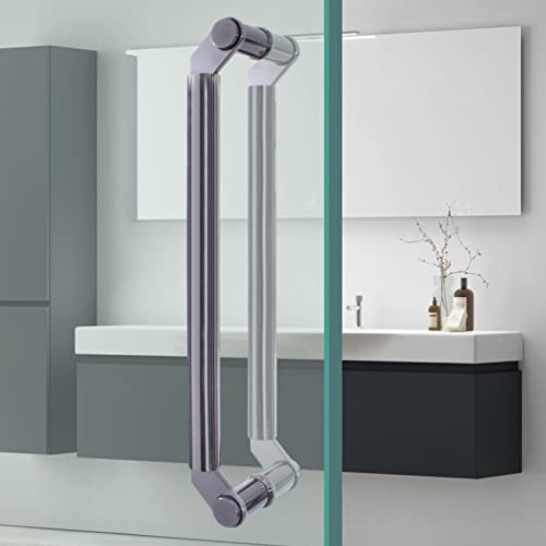 Poignées de porte en verre commerciales à pousser et à tirer, poignées de porte rondes en verre double face pour porte d'entrée, barre de poussée en acier inoxydable,Grey-54cm (21 1/4 Poignées de porte en verre commerciales à pousser et à tirer, poignées de porte rondes en verre double face pour porte d'entrée, barre de poussée en acier inoxydable,Grey-54cm (21 1/4 von DLAZUM