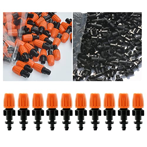 DLBX Orange Micro Sprinkler Bewässerungsgerät mit Zwei-Wege-Anschluss, automatische Bewässerungssystem für die Bewässerung des Hausgartens (50) von DLBX