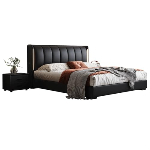 DLCQIJI Black Simplicity Queensize-Bettgestell, gepolstertes Plattformbett, Holzlattenstütze, mit Kopfteil, geräuschfrei DLCQIJI Black Simplicity Queensize-Bettgestell, gepolstertes Plattformbett, Holzlattenstütze, mit Kopfteil, geräuschfrei von DLCQIJI