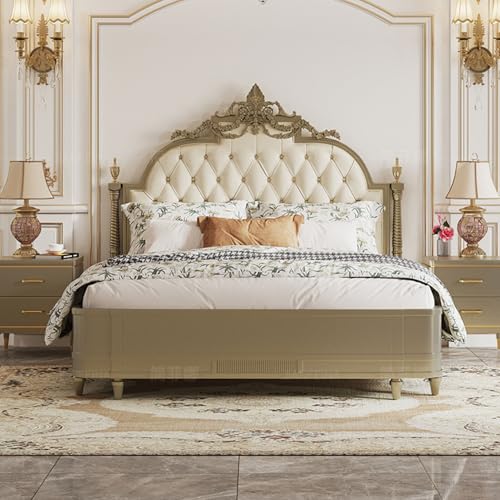 DLCQIJI Leichtes, luxuriöses, modernes Queensize-Bettgestell, ergonomisch gepolstertes Kopfteil, Holzlattenstütze, geräuschfrei DLCQIJI Leichtes, luxuriöses, modernes Queensize-Bettgestell, ergonomisch gepolstertes Kopfteil, Holzlattenstütze, geräuschfrei von DLCQIJI