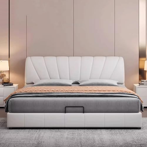 DLCQIJI Modern Simplicity Bettrahmen in voller Größe, ergonomisches gepolstertes Kopfteil, Holzlattenstütze mit Schubladen, geräuschfrei DLCQIJI Modern Simplicity Bettrahmen in voller Größe, ergonomisches gepolstertes Kopfteil, Holzlattenstütze mit Schubladen, geräuschfrei von DLCQIJI